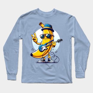 Banana Playing Guitar Long Sleeve T-Shirt